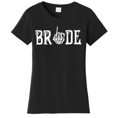 Gothic Skeleton Bride Wedding Just Married Spooky Halloween Women's T-Shirt