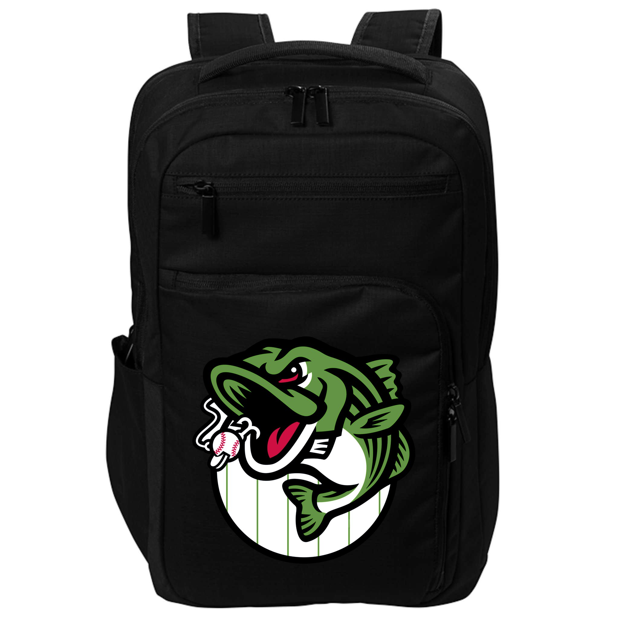 Gwinnett Stripers Baseball Angry Striped Bass Fishing For Baseball Fans Impact Tech Backpack