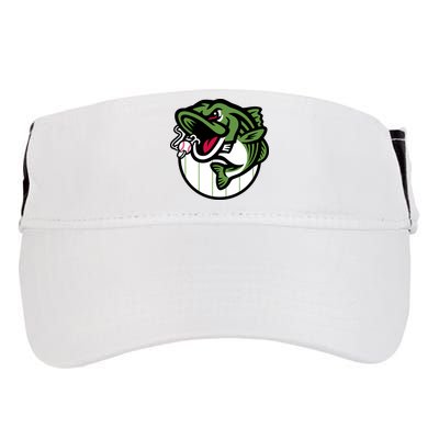 Gwinnett Stripers Baseball Angry Striped Bass Fishing For Baseball Fans Adult Drive Performance Visor