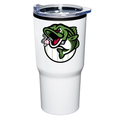Gwinnett Stripers Baseball Angry Striped Bass Fishing For Baseball Fans Tumbler