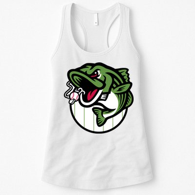 Gwinnett Stripers Baseball Angry Striped Bass Fishing For Baseball Fans Womens Tank Top