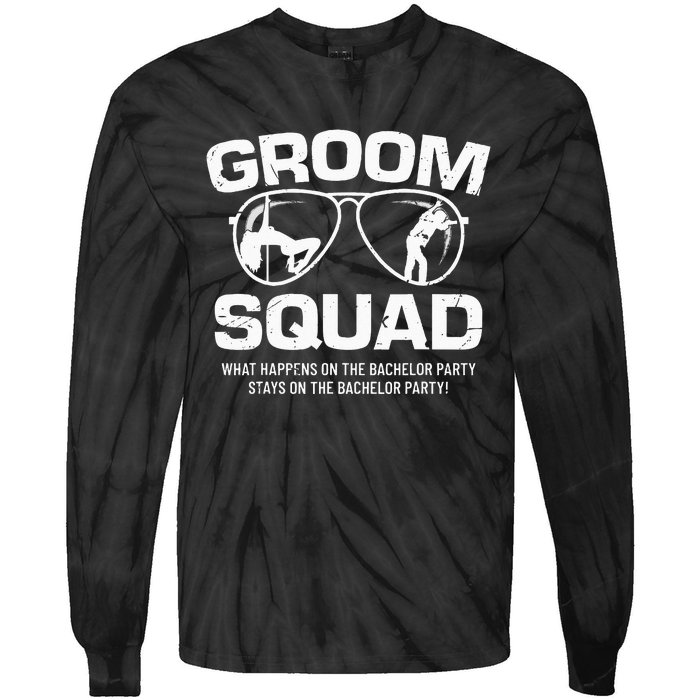 Groom Squad Bucks Groom Groomsmen Bachelor Party Tie-Dye Long Sleeve Shirt