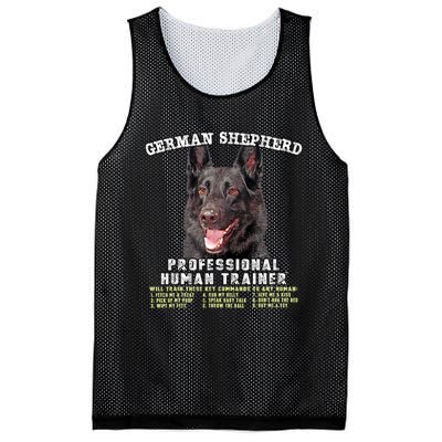 German Shepherd Black Professional Human Trainer Mesh Reversible Basketball Jersey Tank