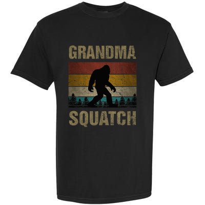 Grandma Squatch Bigfoot Sasquatch Yeti Family Garment-Dyed Heavyweight T-Shirt