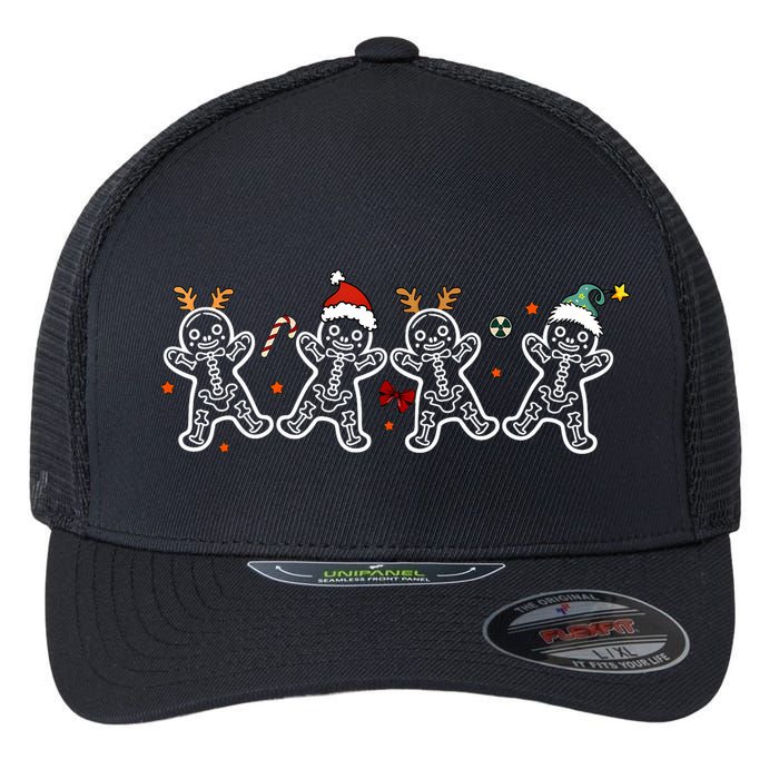 Gingerbread Skeleton Christmas Radiology Shir Xray Tech Flexfit Unipanel Trucker Cap