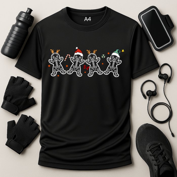 Gingerbread Skeleton Christmas Radiology Shir Xray Tech Performance Shirt