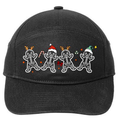 Gingerbread Skeleton Christmas Radiology Shir Xray Tech 7-Panel Snapback Hat