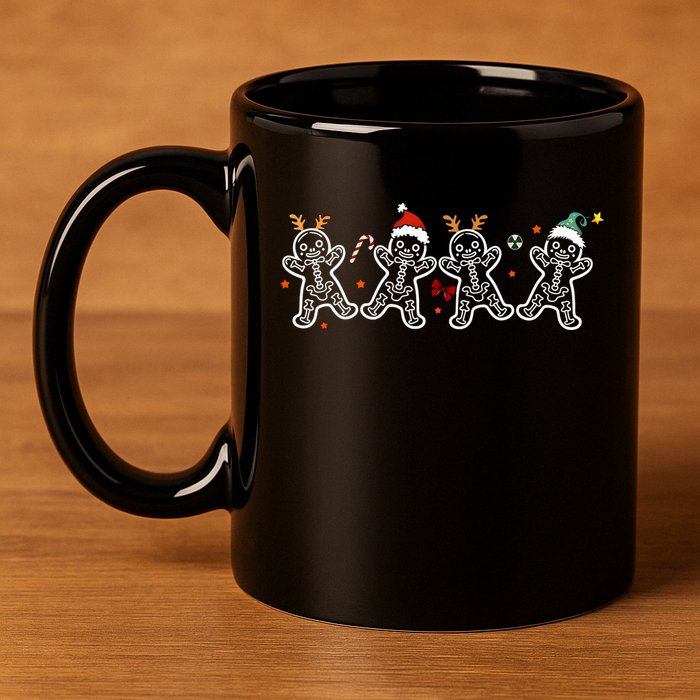 Gingerbread Skeleton Christmas Radiology Shir Xray Tech 11oz C Handle Ceramic Mug