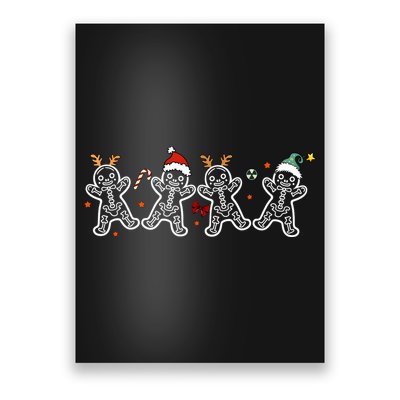 Gingerbread Skeleton Christmas Radiology Shir Xray Tech Poster