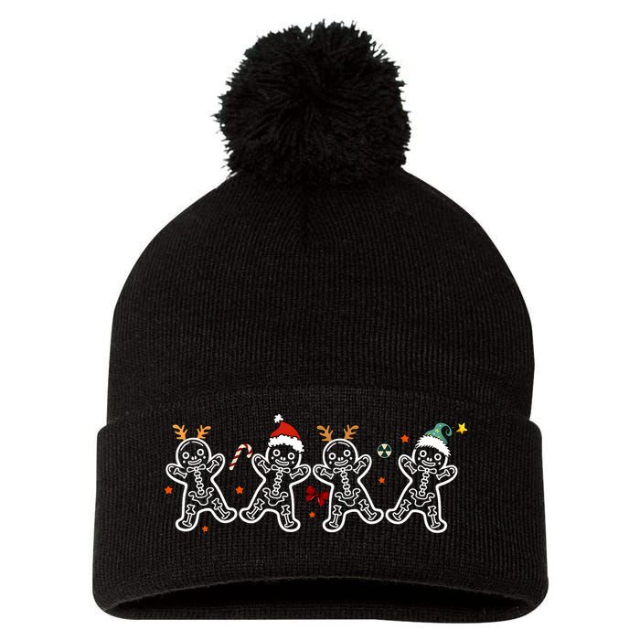 Gingerbread Skeleton Christmas Radiology Shir Xray Tech Pom Pom 12in Knit Beanie