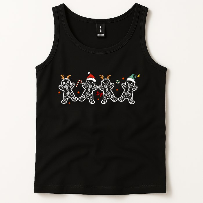 Gingerbread Skeleton Christmas Radiology Shir Xray Tech Tank Top