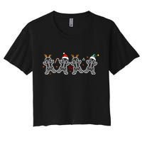 Gingerbread Skeleton Christmas Radiology Shir Xray Tech Crop Top