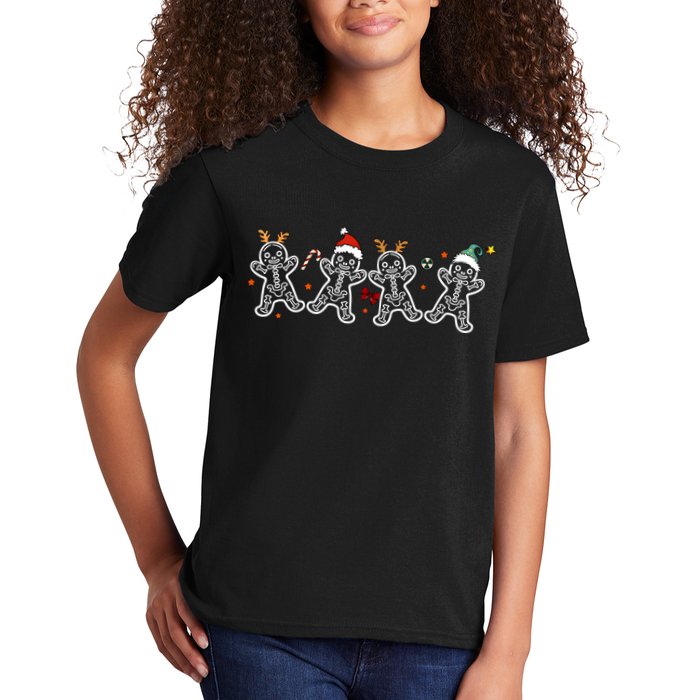 Gingerbread Skeleton Christmas Radiology Shir Xray Tech Kids T-Shirt