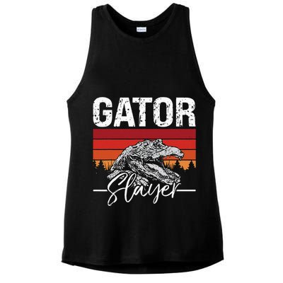 Gator S.L.A.Y.E.R Crocodiles Gator Hunting Alligator Hunting Ladies PosiCharge Tri-Blend Wicking Tank