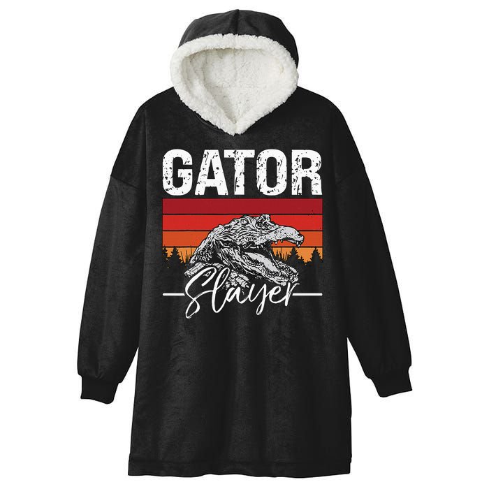 Gator S.L.A.Y.E.R Crocodiles Gator Hunting Alligator Hunting Hooded Wearable Blanket