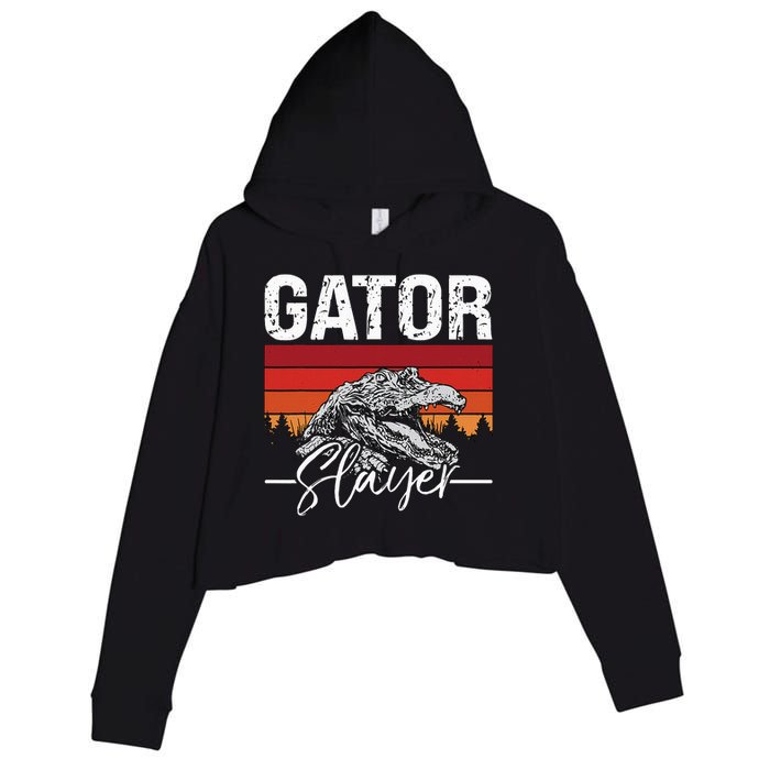 Gator S.L.A.Y.E.R Crocodiles Gator Hunting Alligator Hunting Crop Fleece Hoodie