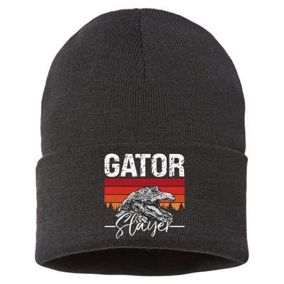 Gator S.L.A.Y.E.R Crocodiles Gator Hunting Alligator Hunting Sustainable Knit Beanie