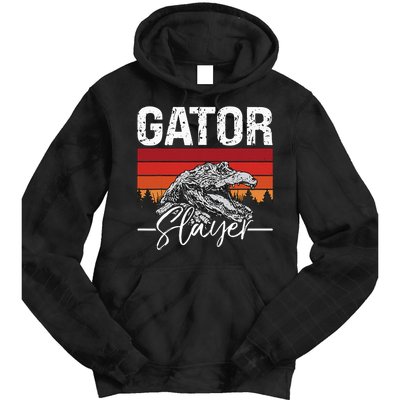 Gator S.L.A.Y.E.R Crocodiles Gator Hunting Alligator Hunting Tie Dye Hoodie