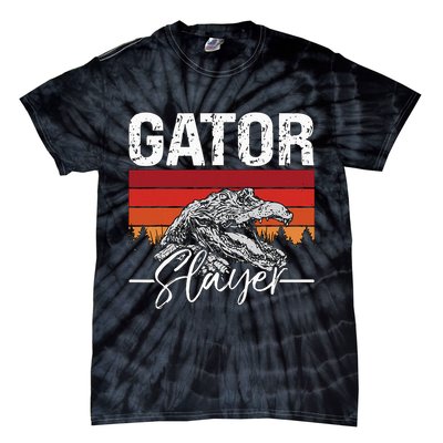 Gator S.L.A.Y.E.R Crocodiles Gator Hunting Alligator Hunting Tie-Dye T-Shirt