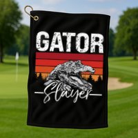 Gator S.L.A.Y.E.R Crocodiles Gator Hunting Alligator Hunting Golf Towel