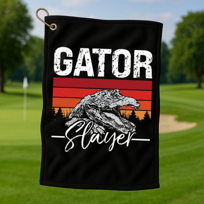 Gator S.L.A.Y.E.R Crocodiles Gator Hunting Alligator Hunting Golf Towel