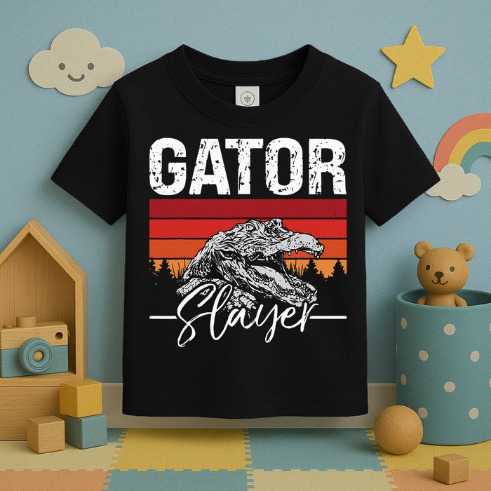 Gator S.L.A.Y.E.R Crocodiles Gator Hunting Alligator Hunting Toddler T-Shirt