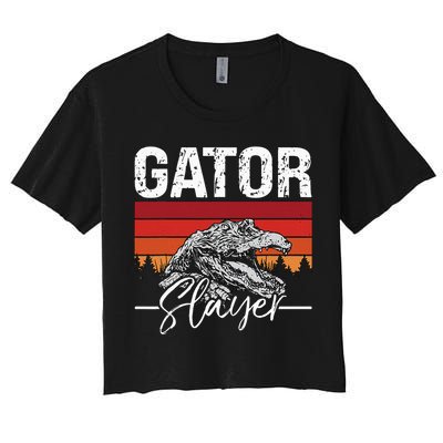 Gator S.L.A.Y.E.R Crocodiles Gator Hunting Alligator Hunting Crop Top