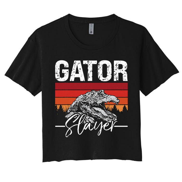 Gator S.L.A.Y.E.R Crocodiles Gator Hunting Alligator Hunting Crop Top