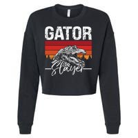Gator S.L.A.Y.E.R Crocodiles Gator Hunting Alligator Hunting Cropped Pullover Crew