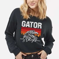 Gator S.L.A.Y.E.R Crocodiles Gator Hunting Alligator Hunting Cropped Pullover Crew