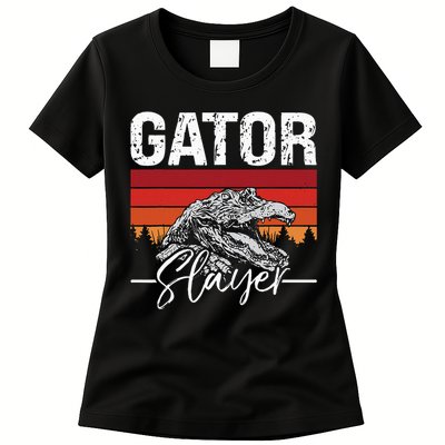 Gator S.L.A.Y.E.R Crocodiles Gator Hunting Alligator Hunting Womens T-Shirt