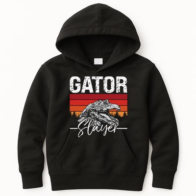 Gator S.L.A.Y.E.R Crocodiles Gator Hunting Alligator Hunting Kids Hoodie