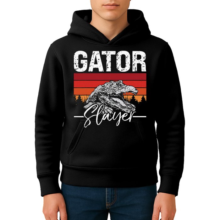 Gator S.L.A.Y.E.R Crocodiles Gator Hunting Alligator Hunting Kids Hoodie