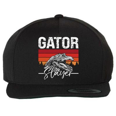 Gator S.L.A.Y.E.R Crocodiles Gator Hunting Alligator Hunting Wool Snapback Cap