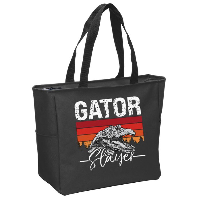 Gator S.L.A.Y.E.R Crocodiles Gator Hunting Alligator Hunting Zip Tote Bag