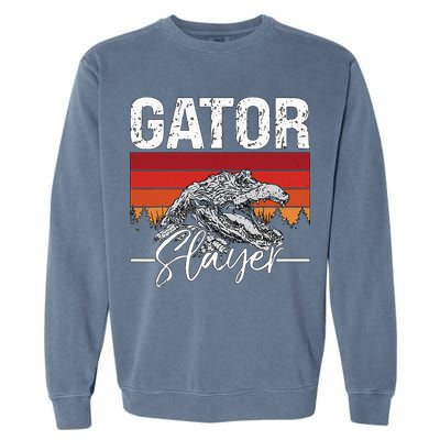Gator S.L.A.Y.E.R Crocodiles Gator Hunting Alligator Hunting Garment-Dyed Sweatshirt