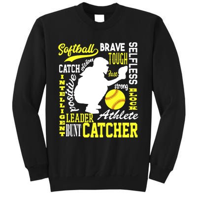 Girl Softball Catcher Great For Teens Traits Of A Catcher Sweatshirt