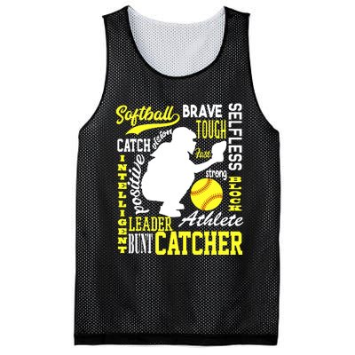 Girl Softball Catcher Great For Teens Traits Of A Catcher Mesh Reversible Basketball Jersey Tank