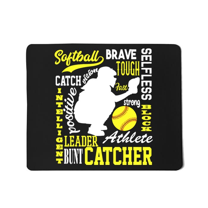 Girl Softball Catcher Great For Teens Traits Of A Catcher Mousepad