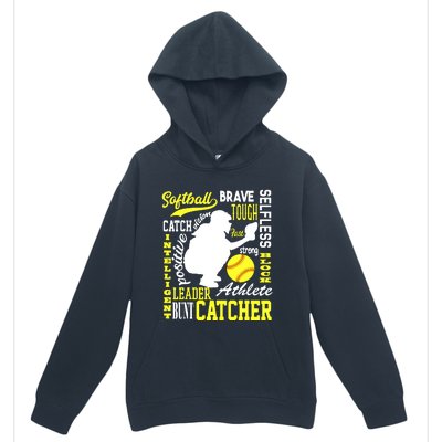 Girl Softball Catcher Great For Teens Traits Of A Catcher Urban Pullover Hoodie