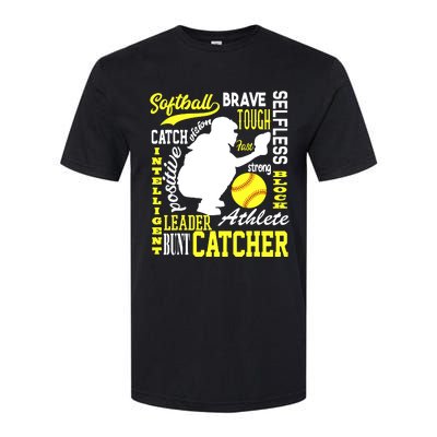 Girl Softball Catcher Great For Teens Traits Of A Catcher Softstyle CVC T-Shirt