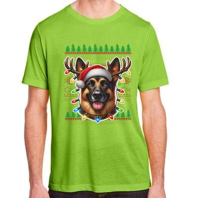 German Shepherd Christmas Ugly Sweater Funny Dog Lover Xmas Adult ChromaSoft Performance T-Shirt