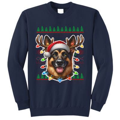 German Shepherd Christmas Ugly Sweater Funny Dog Lover Xmas Tall Sweatshirt