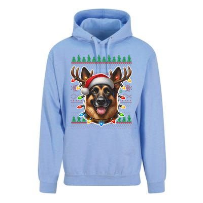 German Shepherd Christmas Ugly Sweater Funny Dog Lover Xmas Unisex Surf Hoodie