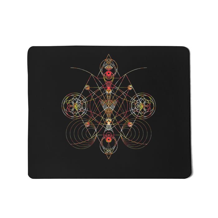 Geometric Shapes Circle Angles Pattern Sacred Geometry Mousepad