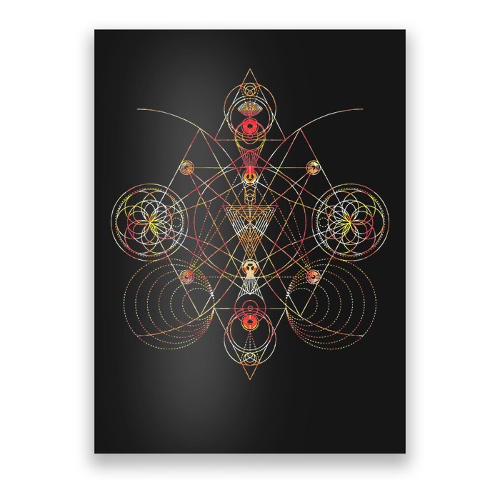 Geometric Shapes Circle Angles Pattern Sacred Geometry Poster