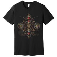 Geometric Shapes Circle Angles Pattern Sacred Geometry Premium T-Shirt