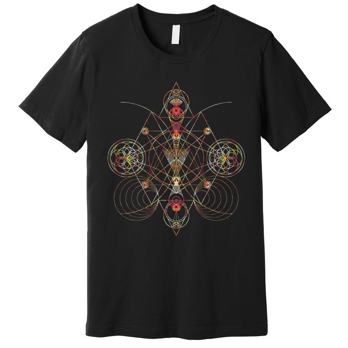 Geometric Shapes Circle Angles Pattern Sacred Geometry Premium T-Shirt