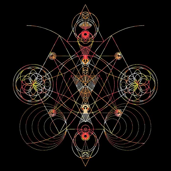 Geometric Shapes Circle Angles Pattern Sacred Geometry Premium T-Shirt