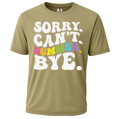 Groovy Sorry Cant Summer Bye Teacher Last Day Of School Cooling Performance Crew T-Shirt